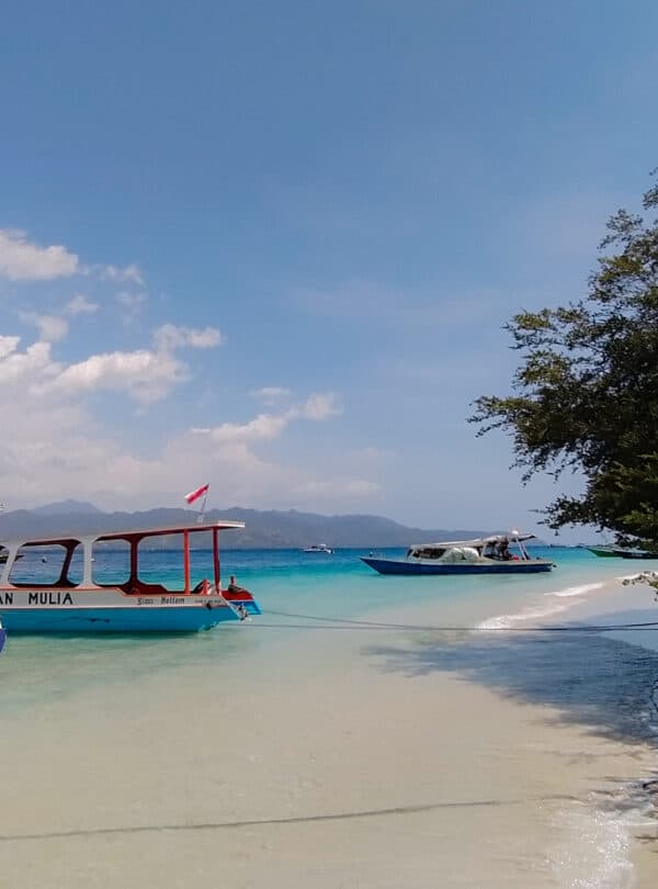 Gili Trawangan ferry port in Indonesia, with fast boats to Bali Padangbai