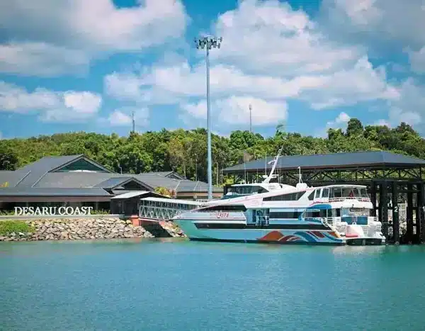 Desaru Coast Ferry Terminal in Malaysia, with ferries to Singapore Tanah Merah