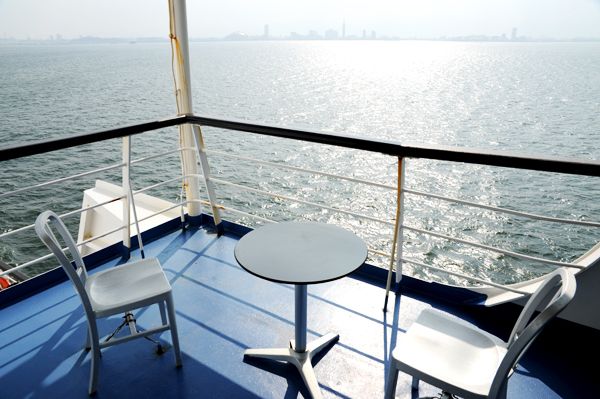 Private balcony with sea view on the New Camellia Royal Suite