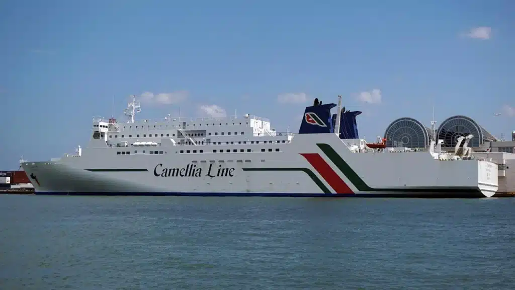 Camellia Line ferry docked at Port