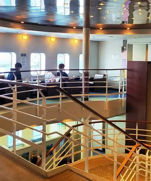 Interior of the Camelia Line ferry